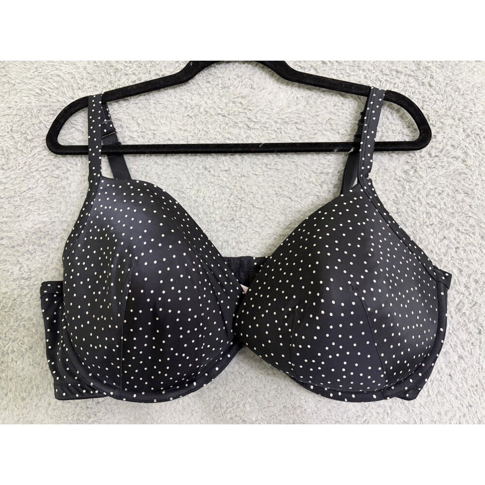 Cacique Lane Bryant Beige 42DD Underwire Padded Boost Plunge Bra Full Coverage